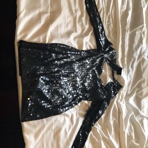 Black sequence dress